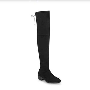 Unisa Black suede over the knee boots